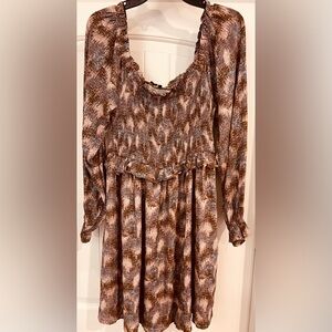 ODDY Textured Brown and Pink Fabric